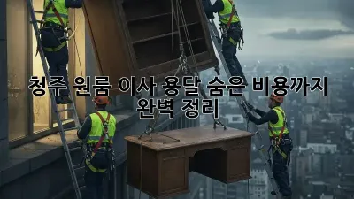 청주 원룸 이사 용달, 숨은 비용까지 완벽 정리!